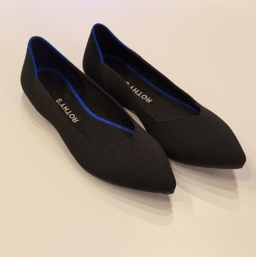 Rothy's Black and Blue Women's Flats